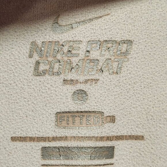 Nike Pro Combat Pullover Top Long‎ Sleeve Fitted 1/4 Zip Fleece Lined Women's SM - Picture 7 of 14